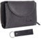Chunkyrayan Echtleder Damen Geldbörse Hochwertig Vintage RFID Schutz inklusive Leder Schlüsselanhänger GB-3 Grey
