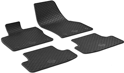 WALSER DirtGuard Gummi Fussmatten Auto für VW T-ROC (A11) 07/2017-Heute, 100% passgenaue Auto Fußmatten, robuste Universal Fußmatte Auto, Gummimatten Auto