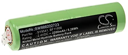 vhbw Akku kompatibel mit Kenwood FG-100, FG150, FG-150, FG200, FG-200 Käsereibe Käsemühle (2200mAh, 2,4V, NiMH)