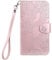 Aisenth Coque pour Xiaomi Redmi 9, Arbre de Vie Papillon Motif Housse Case en Cuir PU Cover à Rabat, Portefeuille Étui de Protection avec Fentes pour Cartes, Fonction de Support, Or Rose