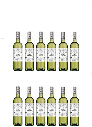 Cipriano Pinot Grigio Venezie Weißwein italienischer Wein trocken DOC Italien I Visando Paket (12 Flaschen)