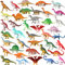 DOITEM Dinosaurier-Figuren, 40 Stück Kunststoff-Dinosaurier-Spielzeug-Set für Kinder Jungen Kleinkinder Geburtstag Weihnachten Ostern Einschließlich Triceratops Stegosaurus