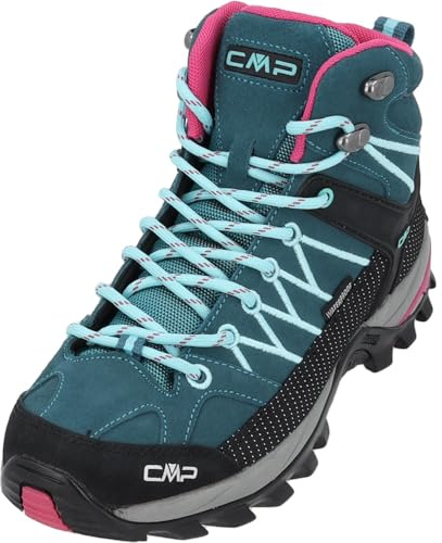 CMP Rigel Mid Wmn Trekking Shoes Wp, Scarpe da trekking Donna, Deep Lake Acqua, 40 EU