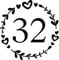 Heart Wreath House Number, Vinyl Decal Sticker, Victorian Front Door, House Number for Glass Window, Fanlight, Transom