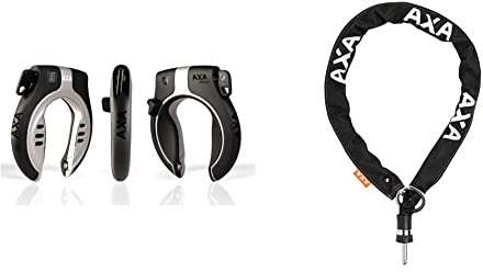 AXA Victory Rahmenschloss, schwarz/grau, 1size & 2231022715 - Kettenschloss Kettenschloss Schwarz 140 cm