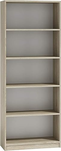 CDF Bücherregal R60 | Farbe: Eiche Sonoma | Breite: 60 Zentimeter | Für Wohnzimmer, Büro und Arbeitszimmer | Regal für Bücher und Spielzeug | Ideal für Kinderzimmer, Teenager, Jugendzimmer