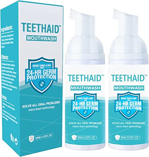 yuyuanDO Teethaid Mouthwash, Teeth Whitening, Teethaid Mundspülung, Teethaid Mundwasser, MundspüLung WeißE ZäHne FüR Frischen Atem, Zahngesundheit, Mundpflege, Preventing and Healing Caries (2PCS)