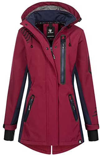 Rock Creek Softshellmantel Damen Outdoor D-491 | Wasserabweisende Übergangsbekleidung, funktionale Wanderjacke für Frauen, Camping, Freizeit und wechselhaftes Wetter