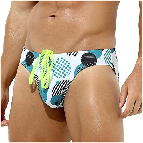 Casey Kevin Uomo Costume Slip da Bagno, Costume da Bagno Uomo Slip da Nuoto Uomo Swim Brief per Mare e Piscina Coulisse Regolabile
