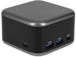 LMP PowerDock – 100-W-GaN-Netzteil und 5-Port-USB-C-Dock mit USB, HDMI 2.0 und Gigabit-Ethernet – 25189 (schwarz)