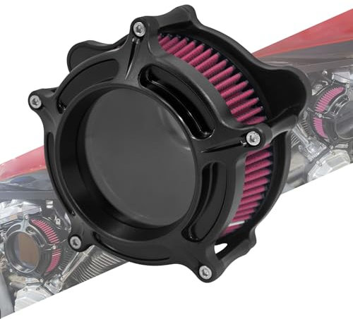 HCmotorku Kit filtro aria CNC moto aspirazione turbina adatto per Harley M8 Touring 2017-2023 M8 Trike 2017-2023 M8 Softail 2018-2023 Rosso