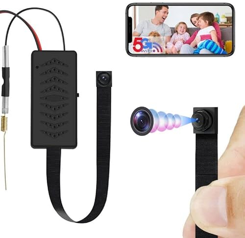 Caméra Espion WiFi 5G, Mini Camera Cachée sans Fil, Micro Camera Espion WiFi a Distance Discrete Enregistreur Detecteur Mouvement pour Surveillance Interieur