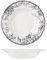 H&H Mayfair Set 6 Piatti Fondi, in Porcellana, Grigio e Bianco, 22.5cm, Stile Inglese