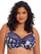 Elomi Women's Morgan Banded Underwire Stretch Lace Bra Full Coverage, Opaque, Sicilia, 38FF US