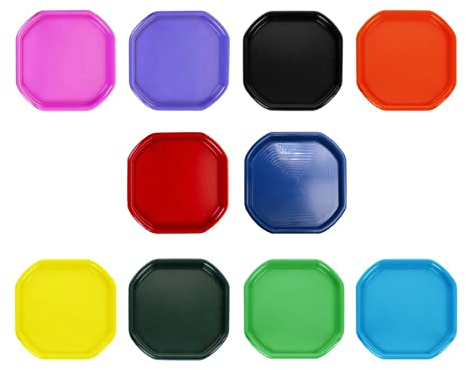 Plastic Small Mixing Tray Sand Pit Fun Play Tray 70CM X 70CM Tuff Toddlers Messy Play Tray Builder Cement Mortar & Sand Plastering (Random, 3 Qty)