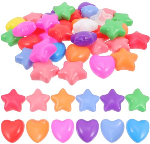 AOKWAWALIY 100st Meeresball Bälle Spielen Grubenbälle Bunter Ozeanball Sternförmige Billardkugeln Mini-spielball Spielplatz-ozeanball Bällebad-Stern Drinnen Plastik Aufbewahrungskorb Kind
