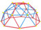 Outsunny Cupola per Arrampicata Bambini 3-8 Anni, Struttura per Arrampicata per 4 Bambini in Metallo Anti UV, Ø183x90cm, Multicolore
