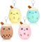 RYAN 4 Stück Boba Plushies Tier,Gefüllte Plüsch Kinderspielzeug mit Schlüsselanhänger,Kleine Bubble Tea Kuscheltier Geeignet für Partygeschenke,Geschenke für Schüler Im Klassenzimmer (17×7cm)