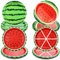 PTECDROTS 40Pcs Watermelon Decor Paper Plates, Tableware, Disposable Citrus Fruit Dinner and Dessert Plates for Baby Shower, Summer Tropical Fruit Party Supplies