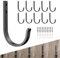 Josmimic 10-Pack Wall Hooks for Towel/Coat - 22LB Heavy Duty Metal Hanger Wall Mount, for Outdoor, Closet, Door, Shelf, Bathroom, for Backpack, Cup, Clothes, Mug, Black Matte, Screws Included