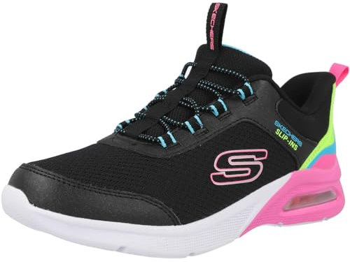 Skechers Microspec MAX Color Trifecta, Zapatillas, Black Synthetic/Multi Trim, 33 EU