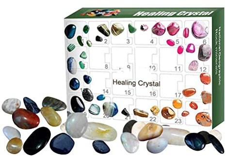 Mrisata Weihnachten Adventskalender Mineral Geschenkbox Spielzeug 24 Tage Erz Schulheim