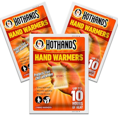 HotHands Hand Warmers 3 Pairs, Ready to Use Heat Pads for Upto 10 Hours of Easy Warmth, Daily Indoor, Outdoor & Sports Use