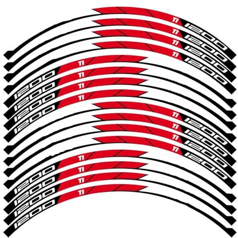 UJNHEQ Adesivi Decorativi alla Moda Adesivo Riflettente per Cerchioni Moto all'Interno del Cerchio, Strisce Adesive per D&ucati per Multistrada 1260 1200 1200 S(Style 1200)