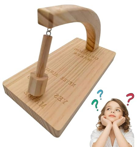 MWZBTG Magnetisches Pendel Aus, Holzpendel Für Entscheidungen, Entscheider-Pendel, Kreativer -Entscheidungsmacher, Oszillierender Magnetwähler Aus, 19.88x10cm