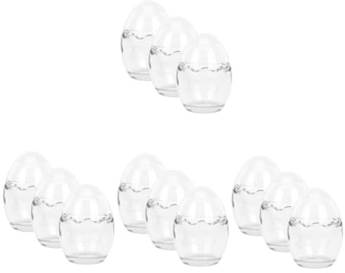 Amosfun Lot De 4 Pots En Verre Pour Pudding Aux Coquilles Dœufs 3 Pièces X 4