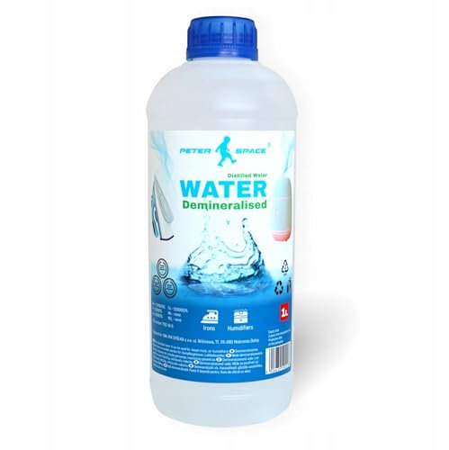 Destilliertes Wasser 1L Kanister Reinstwasser für Dampbügeleisen, geeignet für industrielle und wissenschaftliche Zwecke - für Privathaushalt, Peter Space
