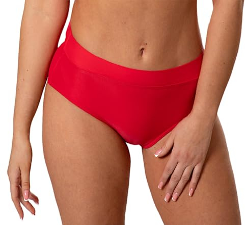 Aquarti Damen Bikinihose High Waist mit Umschlagbund | Aquarti Damen Unterteil Badehose