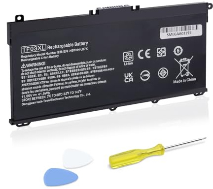 SiKER 11.55V 41.9Wh TF03XL Laptop Battery Compatible with HP Pavilion x360 14m-cd0001dx 14m-cd0003dx 15-cc0xx 15-cc023cl 15-cc123cl 15-cc050wm 15-cc563st 17-ar050wm 15-cc 15-cd 14-bf 14-bf050wm