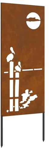 vidaXL Garten Sichtschutz-Leinwand Rostoptik 50 x 140 cm