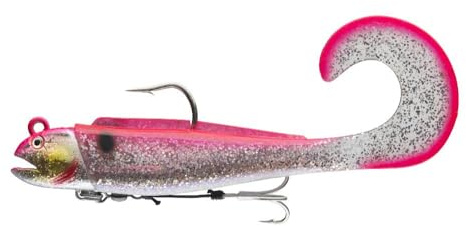 DAIWA D-Wolf Curly Tail Kunstköder, 21cm, 265g, Herring-Farbe, für Heilbutt und Dorsch, Pilkrute und Spinnrolle geeignet, Gummifisch, Norwegenköder (PW)