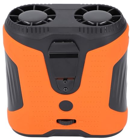 Garosa Waist Fan Dual Air Outlets 10000mAh Battery Wearable Clamp/Holder Fan with Flashlight and Power Bank for Outdoor Camping Hiking