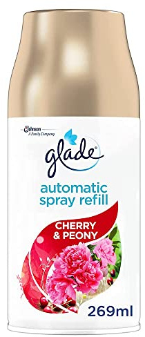 Glade Automatic Air Freshener Refill, Room Spray & Odour Eliminator, Cherry & Peony, 269ml