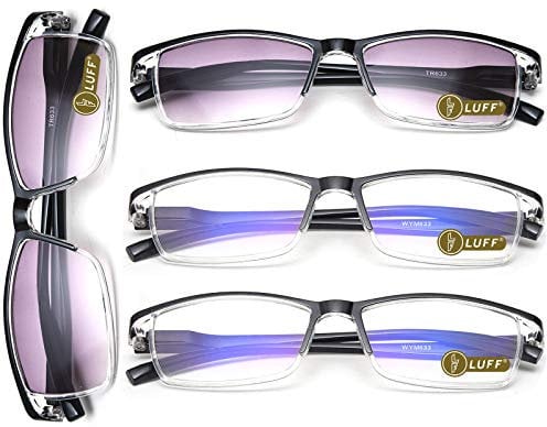 LUFF 4pairs Reading Glasses Lightweight Computer Eyeglasses