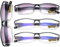 LUFF 4pairs Reading Glasses Lightweight Computer Eyeglasses