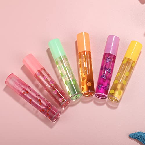 6 Stück Feuchtigkeitsspendender lipgloss, KTouler Langanhaltender,Pflegender Glänzend-Lippenstift mit seidenmattem Finish für spröde, trockene und rissige Lippen