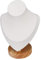 Asixxsix 6,9-Zoll-Halsketten-Ausstellungsständer, Flanell-Schmuckstaffelei, Halsketten-Ketten-Ausstellungs-Büste-Ständer Turm-Rack Mannequin-Schmuck-Büste-Ausstellungshalter für Shop-Event-Show(Weiß)