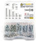 Basis Schrauben-Sortiment DIN 933 Stahl verzinkt 8.8 inkl. Mutter & Scheibe (DIN933+934+125) (M5 320 Teile)