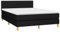 vidaXL Boxspringbett mit Matratze Doppelbett Polsterbett Bett Bettgestell Lattenrost Bettrahmen Hotelbett Schlafzimmerbett Schwarz 140x200cm Stoff