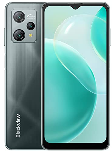 Blackview A53 PRO 4G Handy ohne Vertrag, Helio G35 7GB 64GB(256GB Erweiterbar), 12MP+8MP, 6,5'' HD+ Bildschirm,3 Kartensteckplätze, 5080mAh-Akku,Dual-SIM-Smartphone Android 12, GPS Fingerabdruck Grau