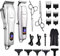 CkeyiN Haarschneidemaschine Profi Herren, Haarschneider Herren & Barttrimmer, USB Aufladen,Kabelloser Professioneller Friseur Haarschneider Set mit LED Display Haartrimmer Kit,Silber