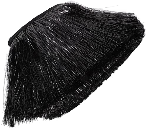 Selbstgemacht Kleiderfransen aus Pet, Schwarz, Glänzend, 20cm, Dekorativ