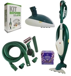 Aspirapolvere Folletto VK 135 + Kit Tubo + Pulilux 515 Scopa Elettrica Casa Ufficio