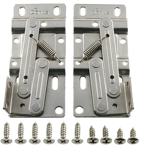 LUORNG 2 marcos de soporte de puerta abatibles de 45 grados para bandejas inclinables (con 10 tornillos de montaje)