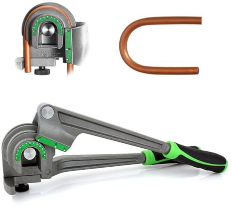 QUTBAG 3-in-1-Rohrbieger, manueller Rohrbieger, 180-Grad-Rohrbiegewerkzeug, 1/4 Zoll, 5/16 Zoll, 3/8 Zoll, Kupferbiegewerkzeug für die Reparatur von HVAC-Klimaanlagen und Kühlschränken