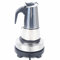 Froulaland - Cafetera italiana de 6 tazas de café espresso de acero inoxidable con cocina eléctrica, estilo espresso seguro, acabado plateado 220 V 300 ml